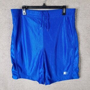 Vintage Starter Shorts Mens Small Blue Athletic Mesh Basketball Olympian